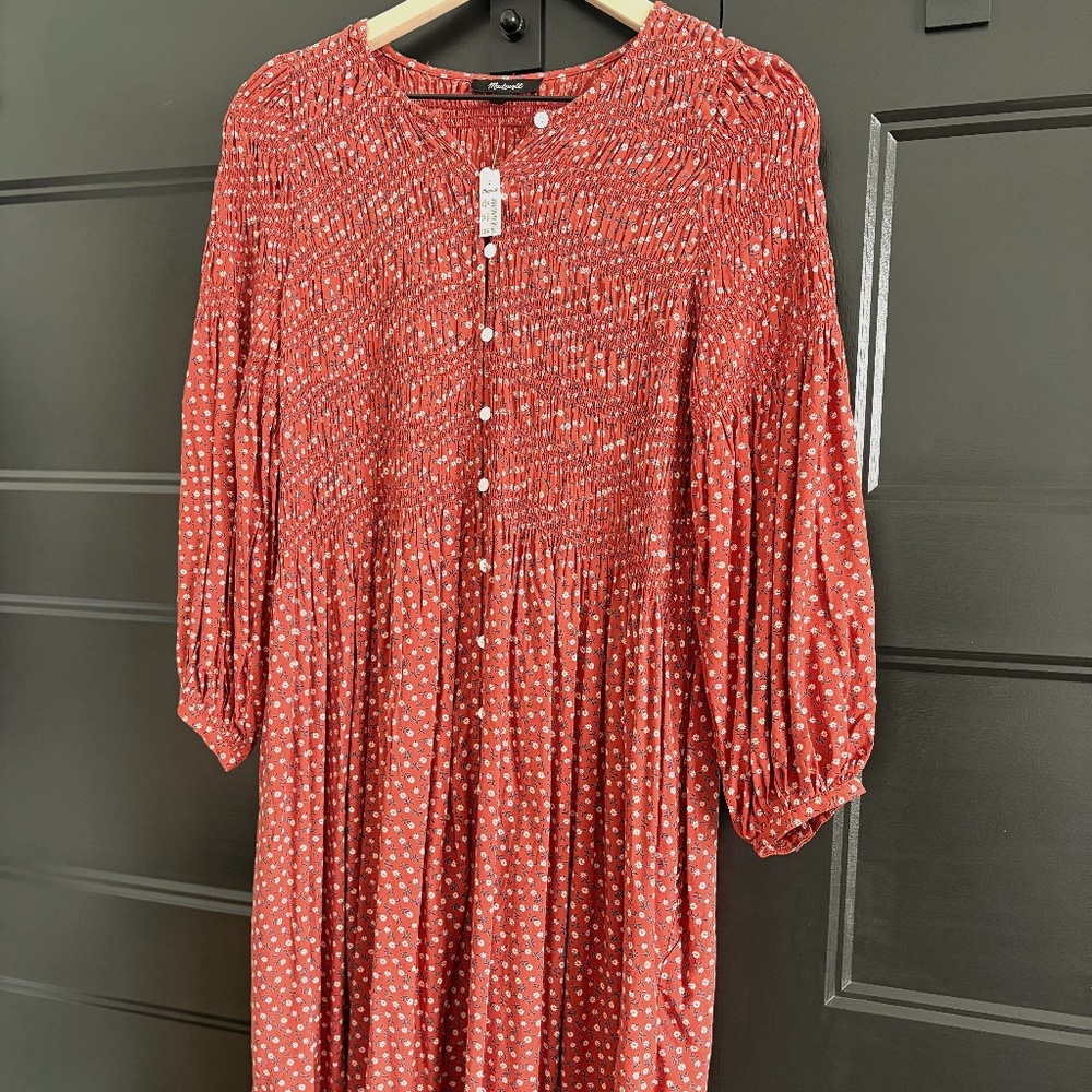 Madewell Challis Buttonfront Mini Dress